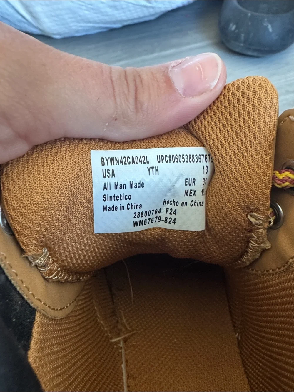 Kids Tan Outdoor Lace-Up Boots - Durable Brown Work-Style Shoes
